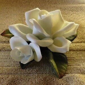 Porcelain White Rose, Andrea by Sadek, #9714 - Delicate and beautiful.